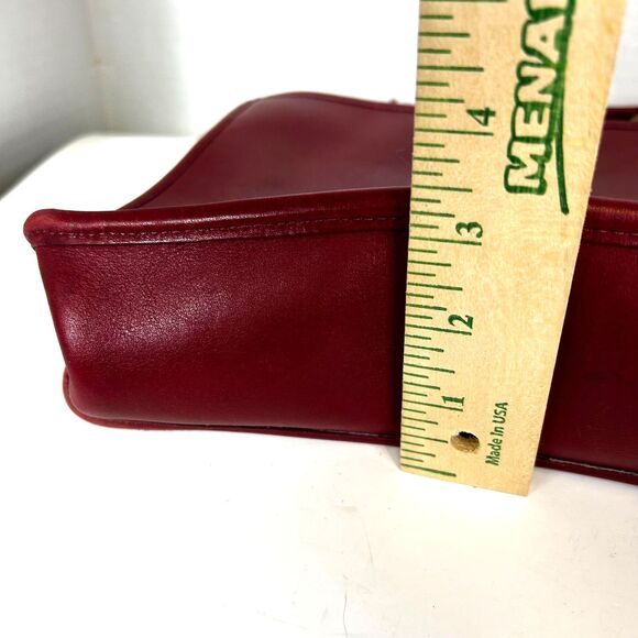 Coach Vintage 9927 Willis Red Leather Brass Top Handle Satchel Shoulder Bag - Picture 15 of 16